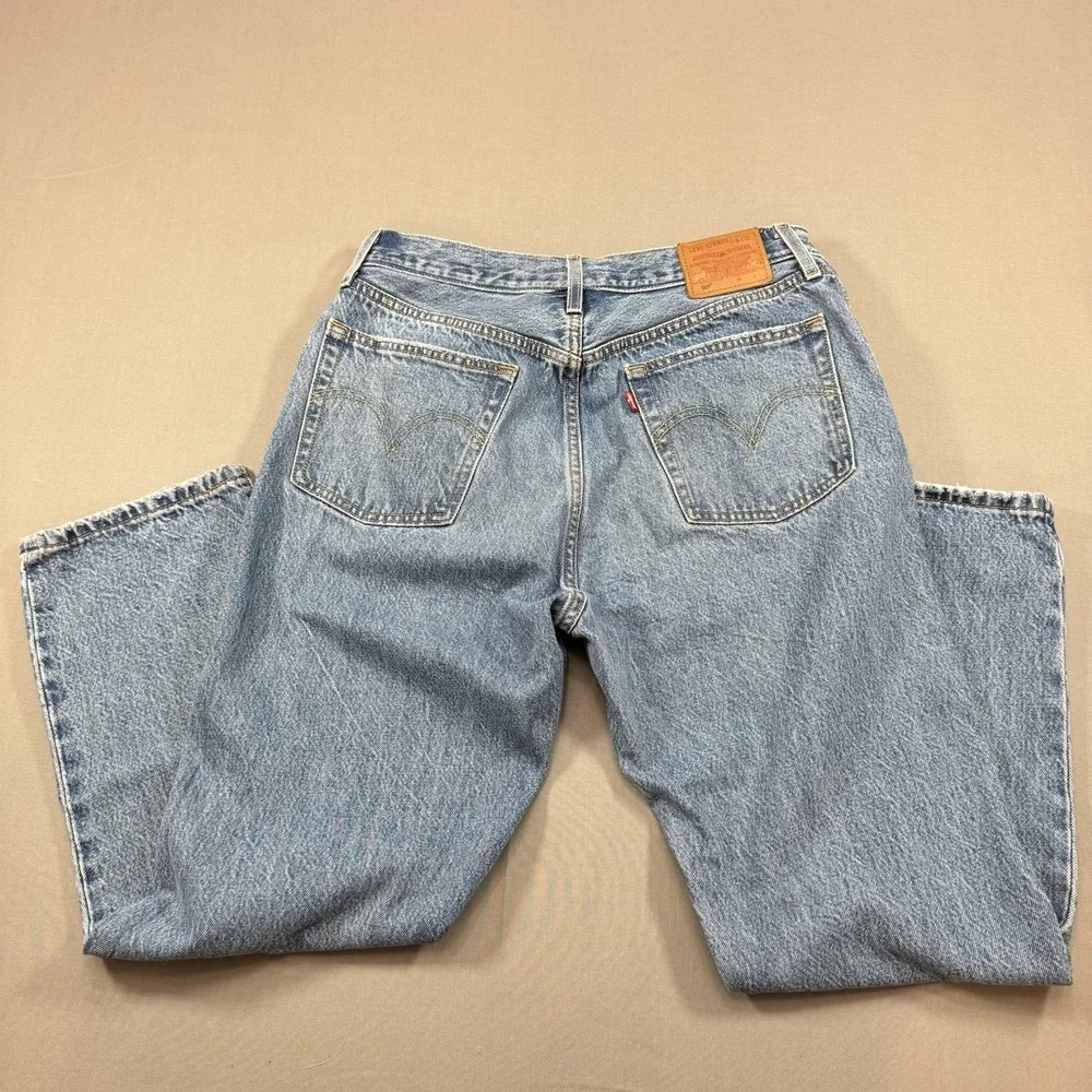 Levi's Premium 501 Regular Straight‎ Blue Button Fly men 31X28 Distressed Y2K